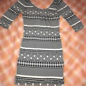 Black and White pattern Dress
